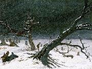 Caspar David Friedrich Winter Landscape painting